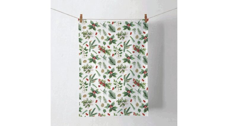 AMB.37816495 Winter greenery white konyharuha 50x70cm