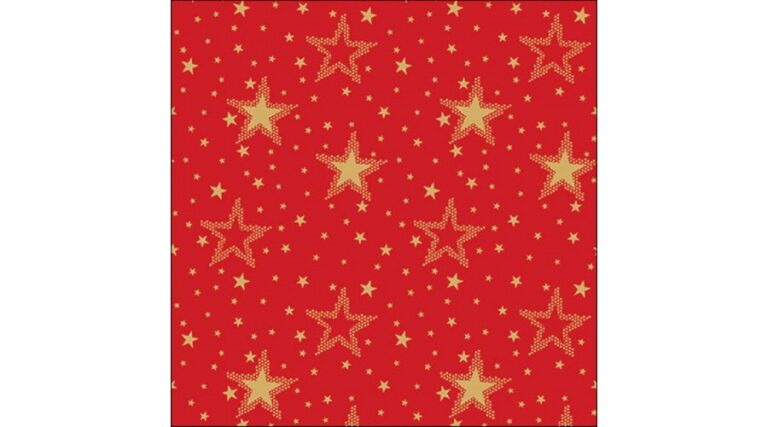 AMB.33316734 Night sky gold/red papírszalvéta 33x33cm