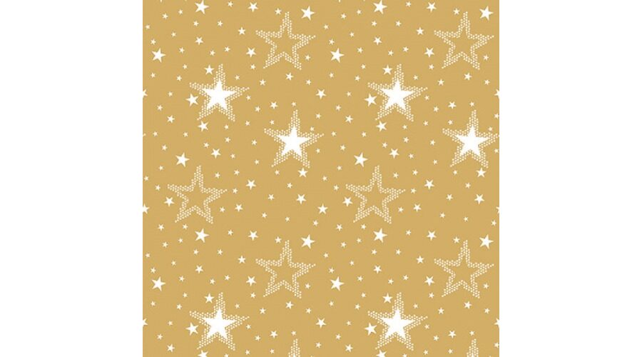 AMB.33316730 Night sky white/gold papírszalvéta 33x33cm