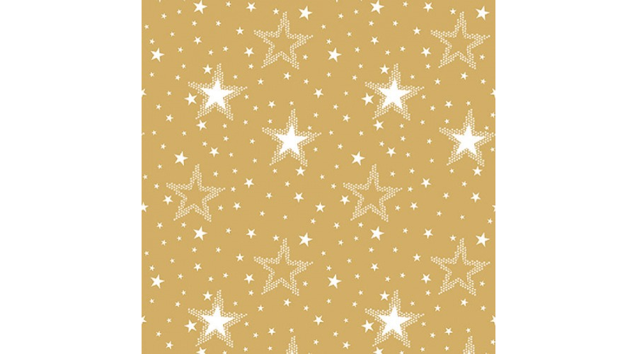 AMB.33316730 Night sky white/gold papírszalvéta 33x33cm