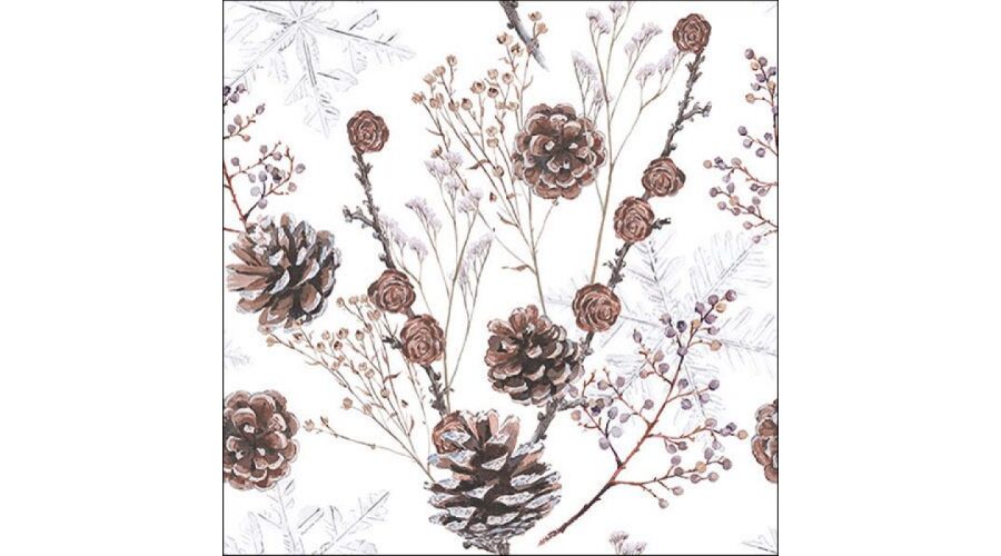 AMB.13317835 Pine cones papírszalvéta 33x33cm