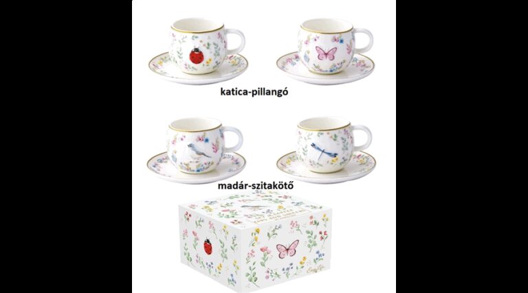 R2S.1371FGAR Porcelán eszpresszócsésze+alj 2 személyes