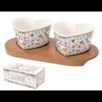 R2S.3113MAMO Porcelán szívtálka 2 db