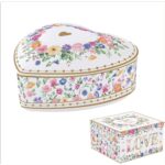 R2S.3112MAMO Porcelán fedeles ékszertartó tálka 12x12x6cm