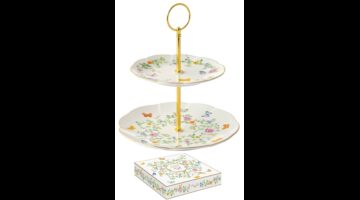 R2S.3129DANB Porcelán süteményes állvány 2 emeletes