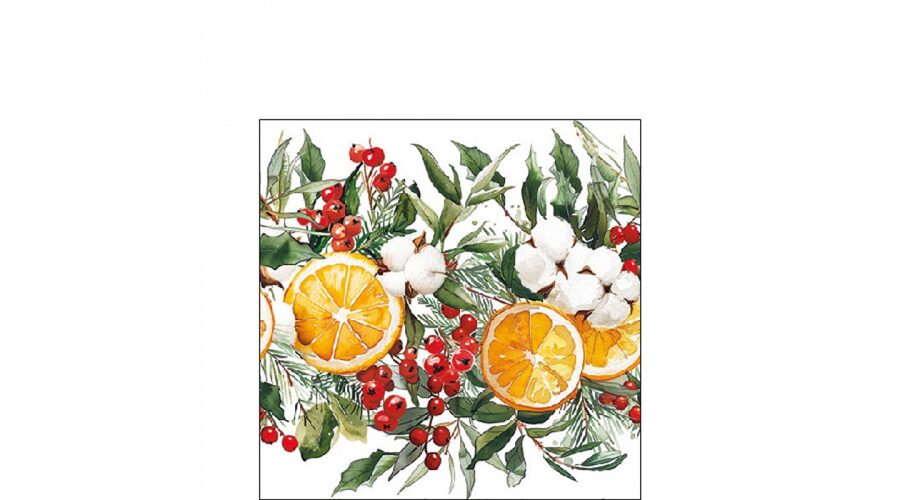 AMB.32519935 Winter Oranges papírszalvéta 25x25cm