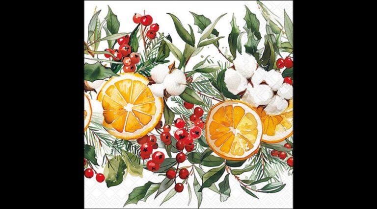 AMB.33319935 Winter Oranges papírszalvéta 33x33cm