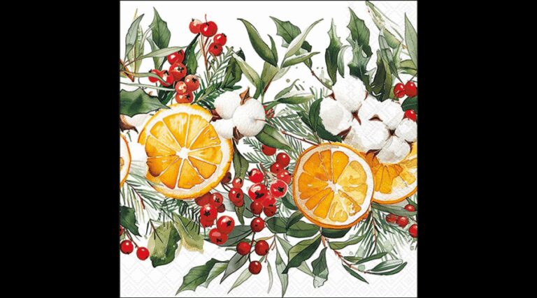 AMB.33319935 Winter Oranges papírszalvéta 33x33cm