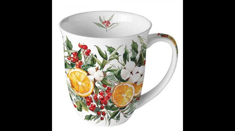 AMB.38419935 Winter Oranges porcelánbögre 0