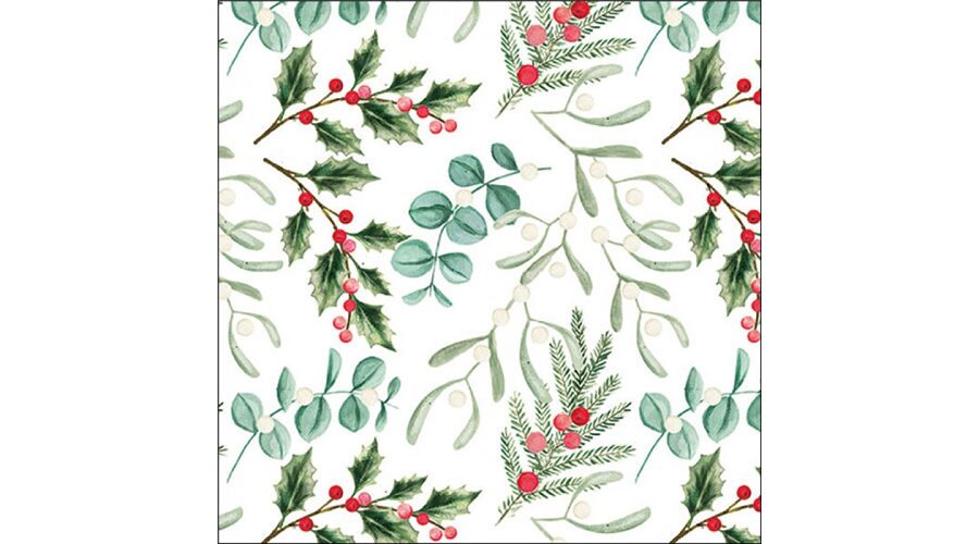 AMB.33319942 Foliagle scatter white papírszalvéta 33x33cm