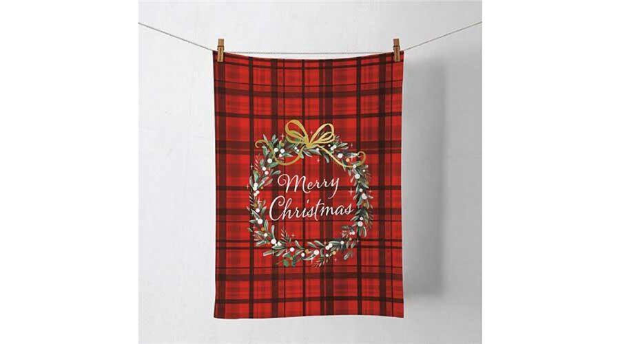 AMB.37815565 Christmas Plaid red konyharuha 50x70cm