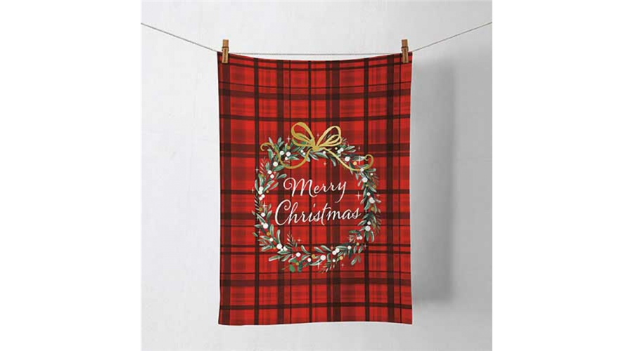 AMB.37815565 Christmas Plaid red konyharuha 50x70cm