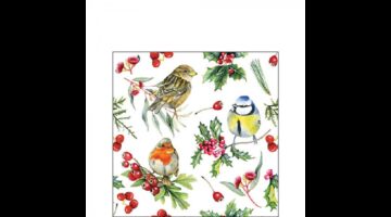 AMB.32519955 Birds in Winter papírszalvéta 25x25cm
