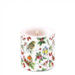 AMB.39219955 Birds in Winter átvilágítós gyertya 8x7