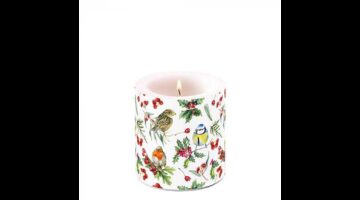 AMB.39219955 Birds in Winter átvilágítós gyertya 8x7