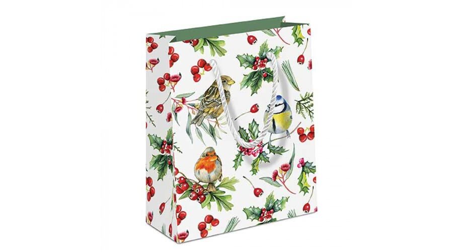 AMB.31219955 Birds in Winter papír ajándéktáska 22x13x25cm