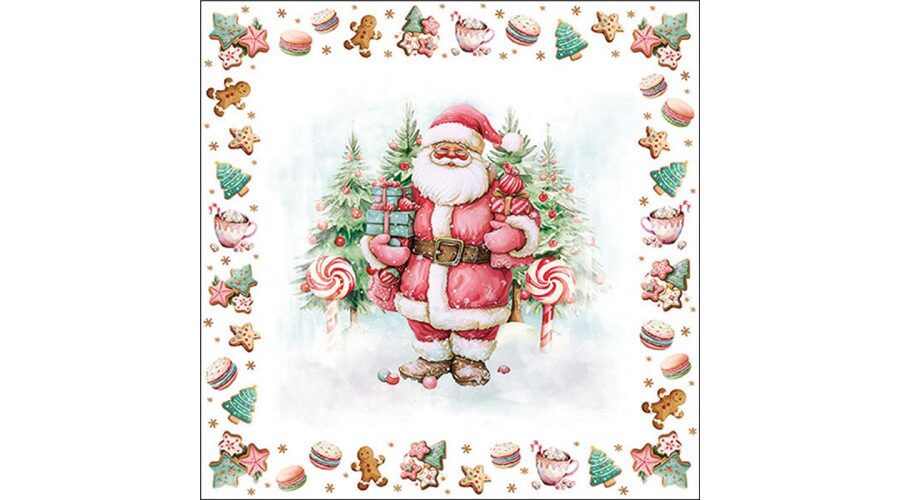 AMB.33319970 Santa sweets papírszalvéta 33x33cm