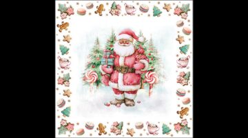 AMB.33319970 Santa sweets papírszalvéta 33x33cm