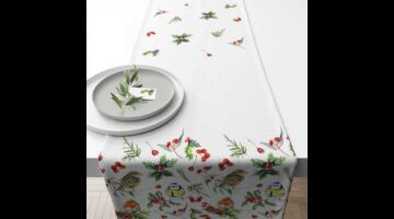 AMB.36619955 Birds in Winter asztali futó 40x150cm