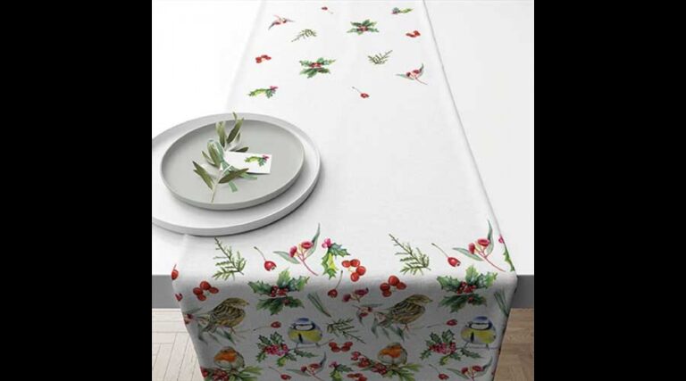 AMB.36619955 Birds in Winter asztali futó 40x150cm