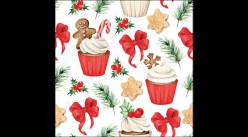 AMB.33319966 Christmas sweets red papírszalvéta 33x33cm