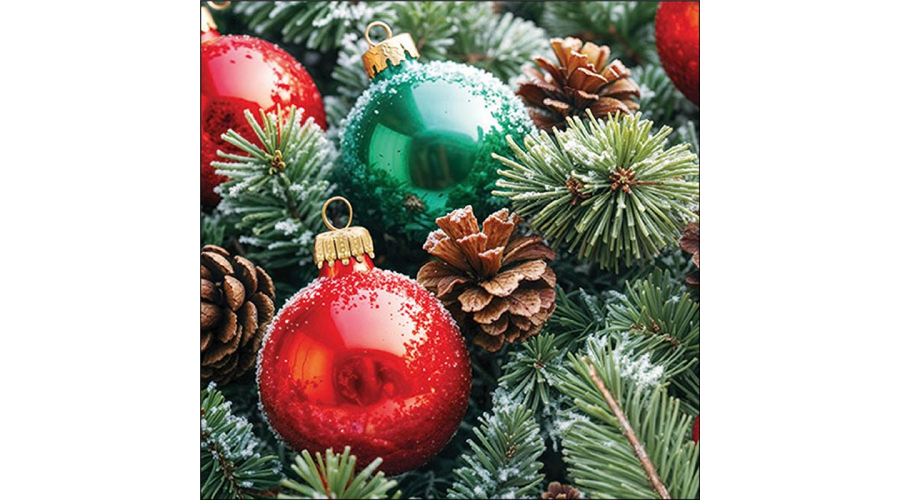 AMB.33320160 Frozen Baubles papírszalvéta 33x33cm