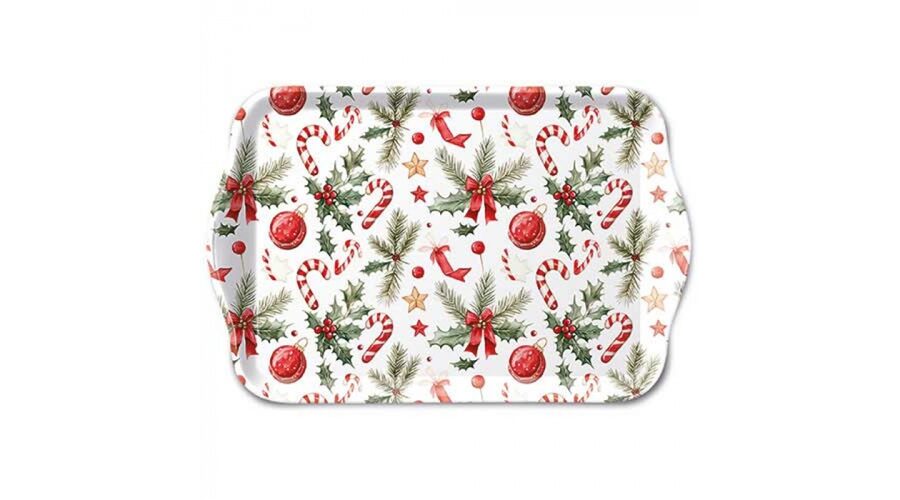 AMB.33720290 Christmas Elements műanyag kistálca 13x21cm