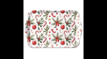 AMB.33720290 Christmas Elements műanyag kistálca 13x21cm