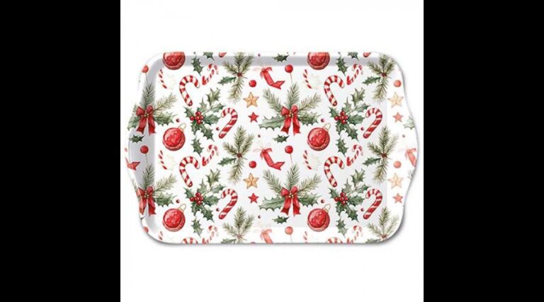 AMB.33720290 Christmas Elements műanyag kistálca 13x21cm