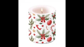 AMB.39320290 Christmas Elements átvilágítós gyertya 10x10xcm