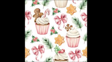 AMB.33319965 Christmas sweets pink papírszalvéta 33x33cm