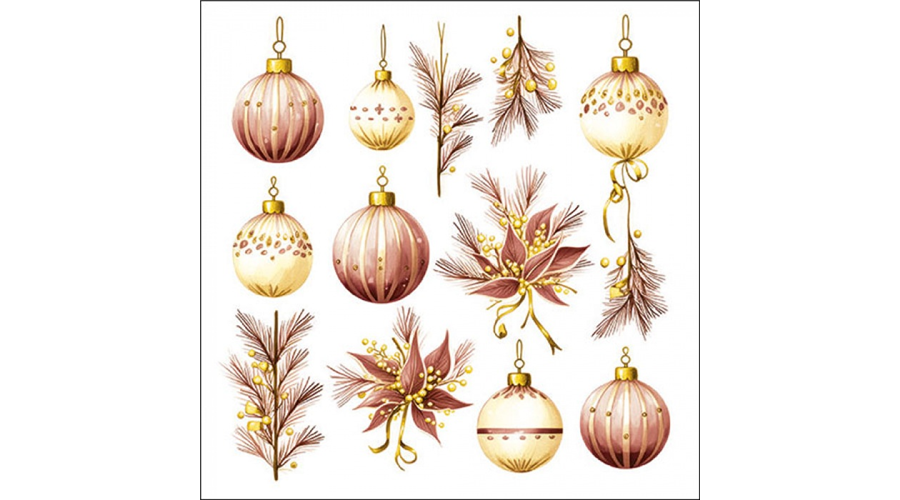 AMB.33319986 Hanging decorations bordeaux papírszalvéta 33x33cm