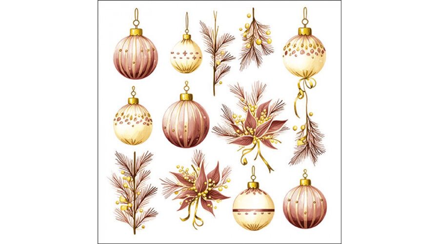 AMB.33319986 Hanging decorations bordeaux papírszalvéta 33x33cm