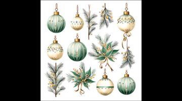 AMB.33319985 Hanging decorations green papírszalvéta 33x33cm