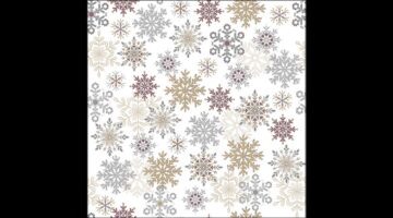 AMB.33320225 Snowflakes all over white papírszalvéta 33x33cm