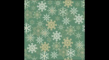 AMB.33320229 Snowflakes all over green papírszalvéta 33x33cm