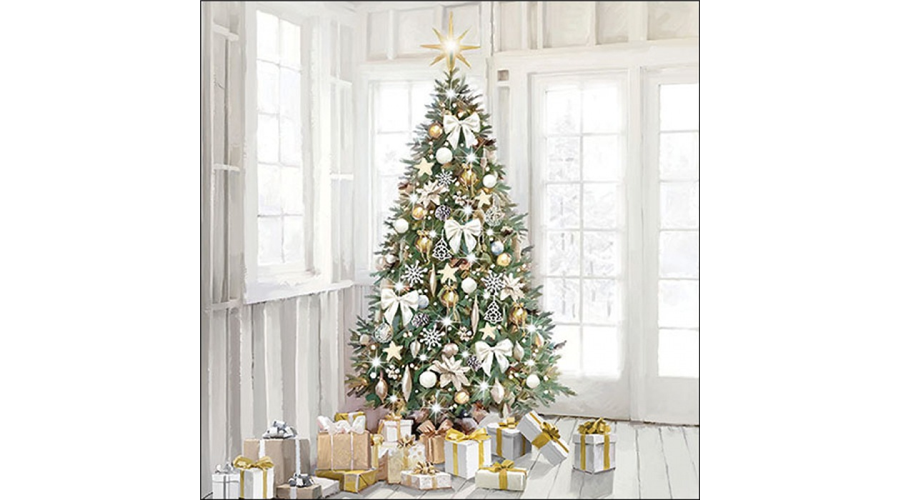 AMB.33319925 Modern Christmas Tree papírszalvéta 33x33cm
