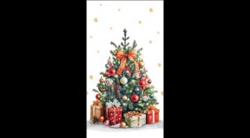 AMB.31119175 Decorated Christmas tree papírszalvéta 33x40cm