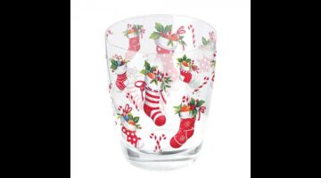 AMB.34320200 X-mas stockings white üvegpohár 0