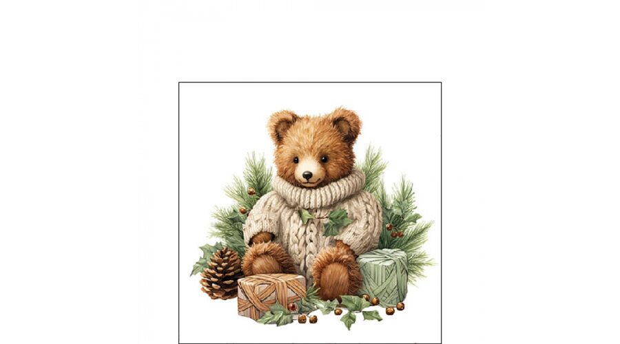 AMB.32520110 Cuddle bear papírszalvéta 25x25cm