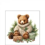 AMB.32520110 Cuddle bear papírszalvéta 25x25cm