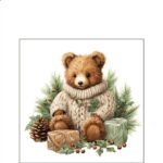 AMB.32520110 Cuddle bear papírszalvéta 25x25cm