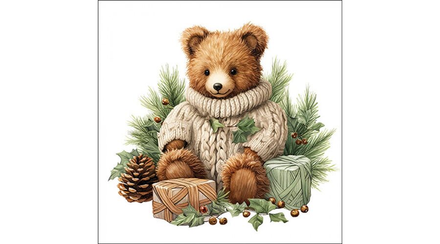 AMB.33320110 Cuddle bear papírszalvéta 33x33cm