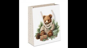 AMB.31220110 Cuddle bear papír ajándéktáska 22x13x25cm