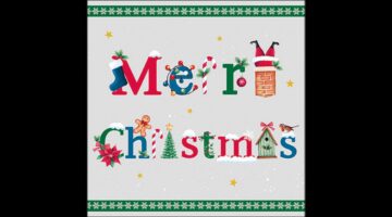 AMB.33320207 Merry message green papírszalvéta 33x33cm