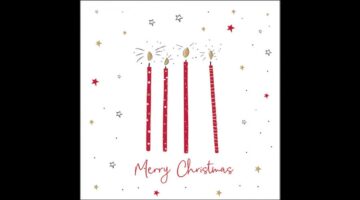 AMB.33320027 X-mas candles red papírszalvéta 33x33cm