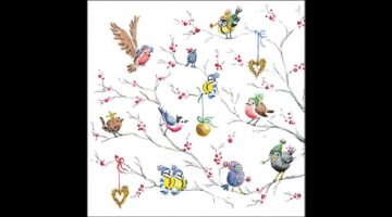 AMB.33320165 Birds on tree papírszalvéta 33x33cm