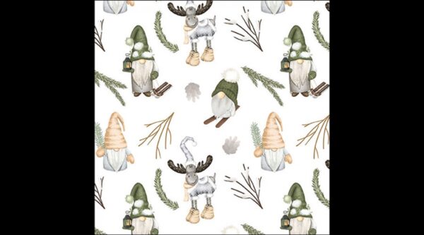 AMB.33320190 Forest gnomes white papírszalvéta 33x33cm