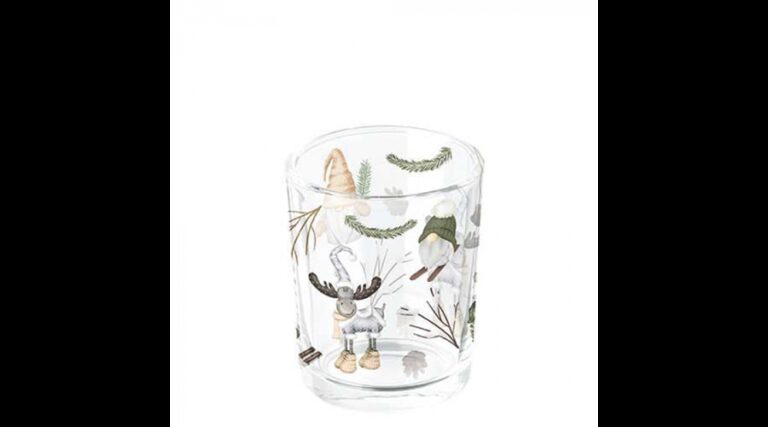 AMB.37320190 Forest gnomes white üveg mécsestartó 5