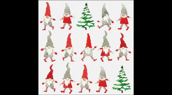 AMB.33320180 Dancing gnomes papírszalvéta 33x33cm